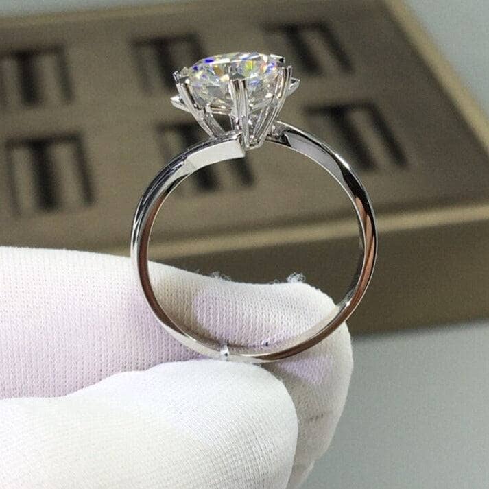 Gottlieb & Sons Engagement Ring Set: Prong-Set Round Diamond